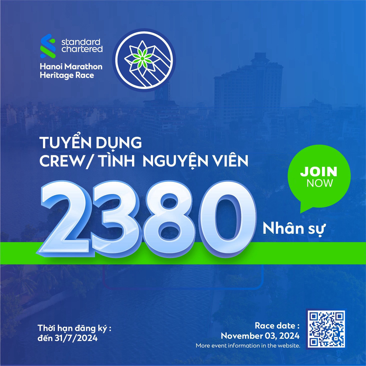 Hiring Crew & Volunteers - Standard Chartered Hanoi Marathon