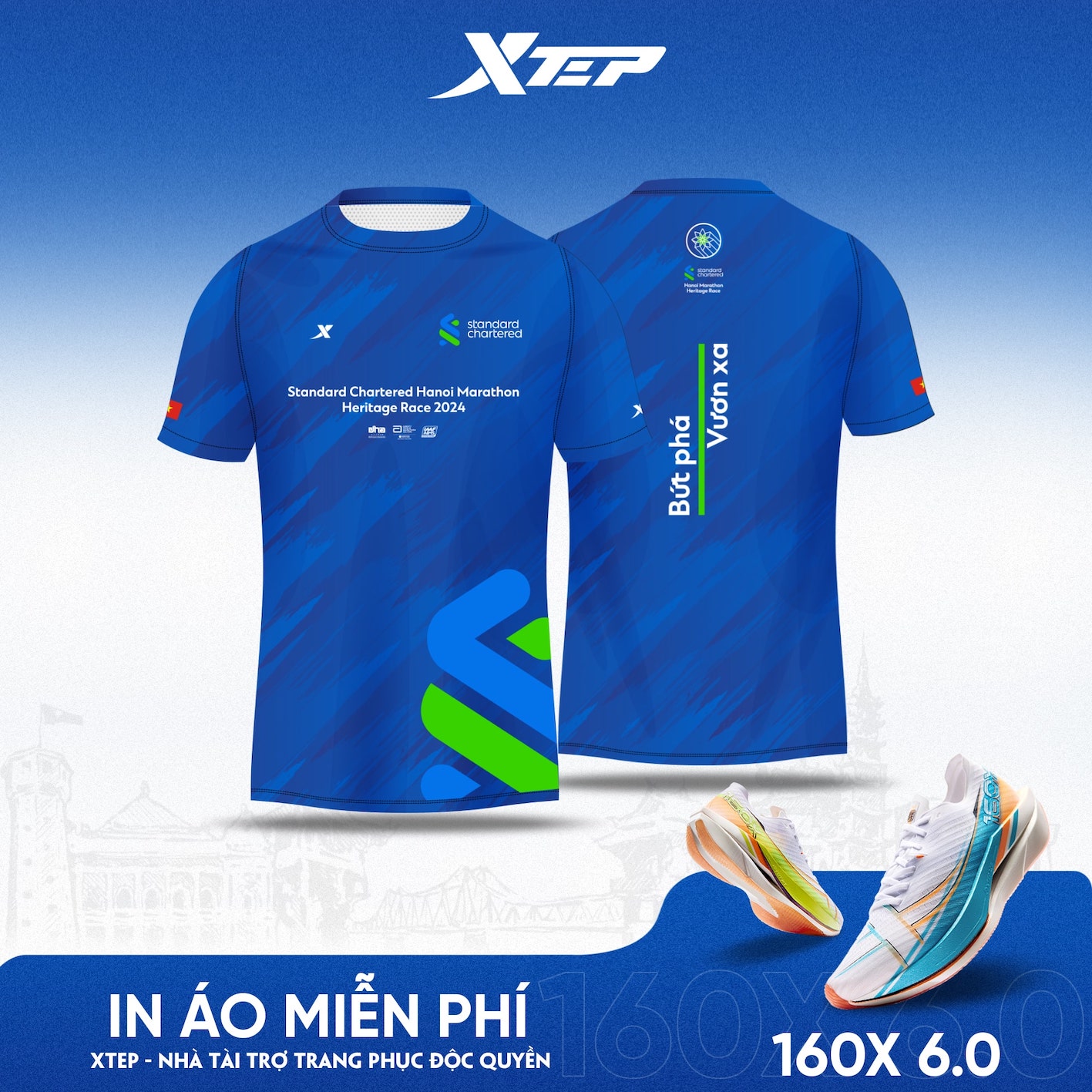 DISCOVER MARQUEE ACTIVITIES AT XTEP’S BOOTH IN THE STANDARD CHARTERED HANOI MARATHON HERITAGE RACE 2024