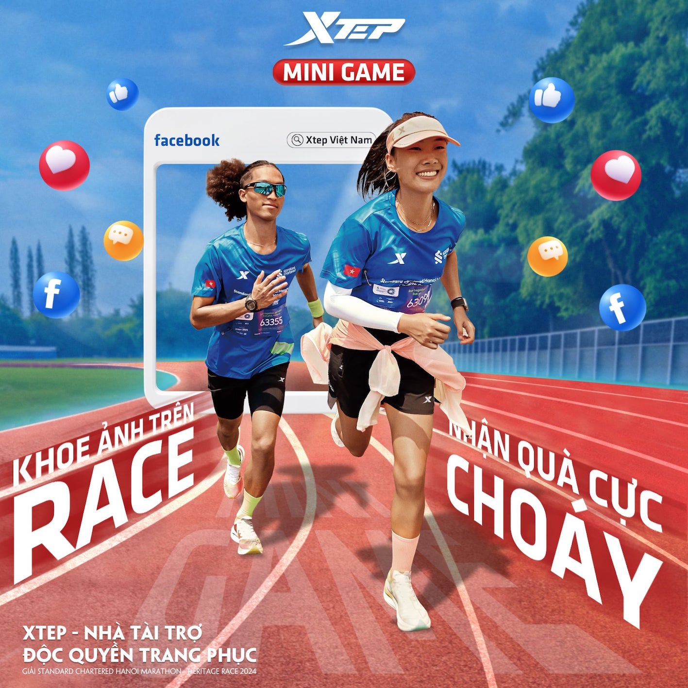 KHOE ẢNH TRÊN RACE - NHẬN QUÀ CỰC CHÁY CÙNG XTEP TẠI STANDARD CHARTERED HANOI MARATHON DI SẢN HÀ NỘI!