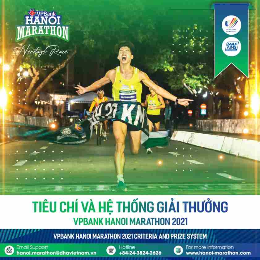 VPBank Hanoi Marathon Công Bố Tiêu Chí Và Hệ Thống Giải Thưởng Năm 2021