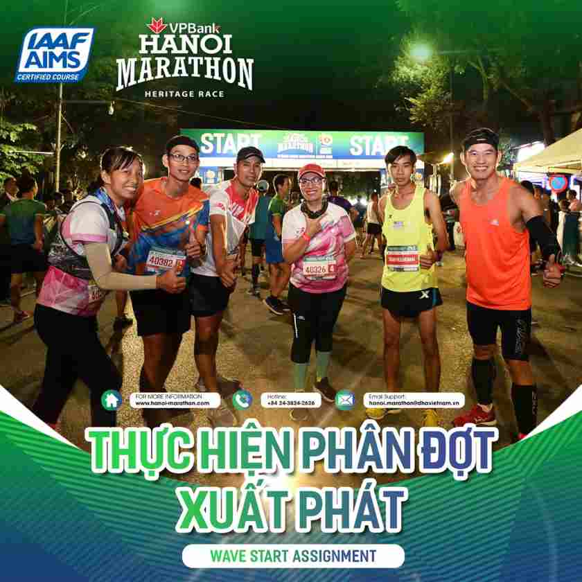 VPBank Hanoi Marathon To Assign Wave Starts