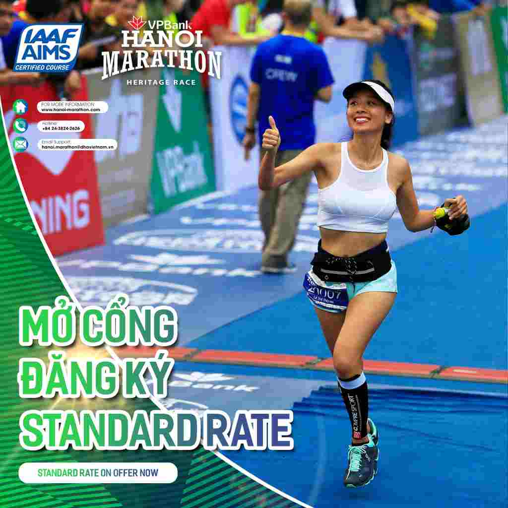 VPBank Hanoi Marathon 2021 Chính Thức Áp Dụng Standard Rate