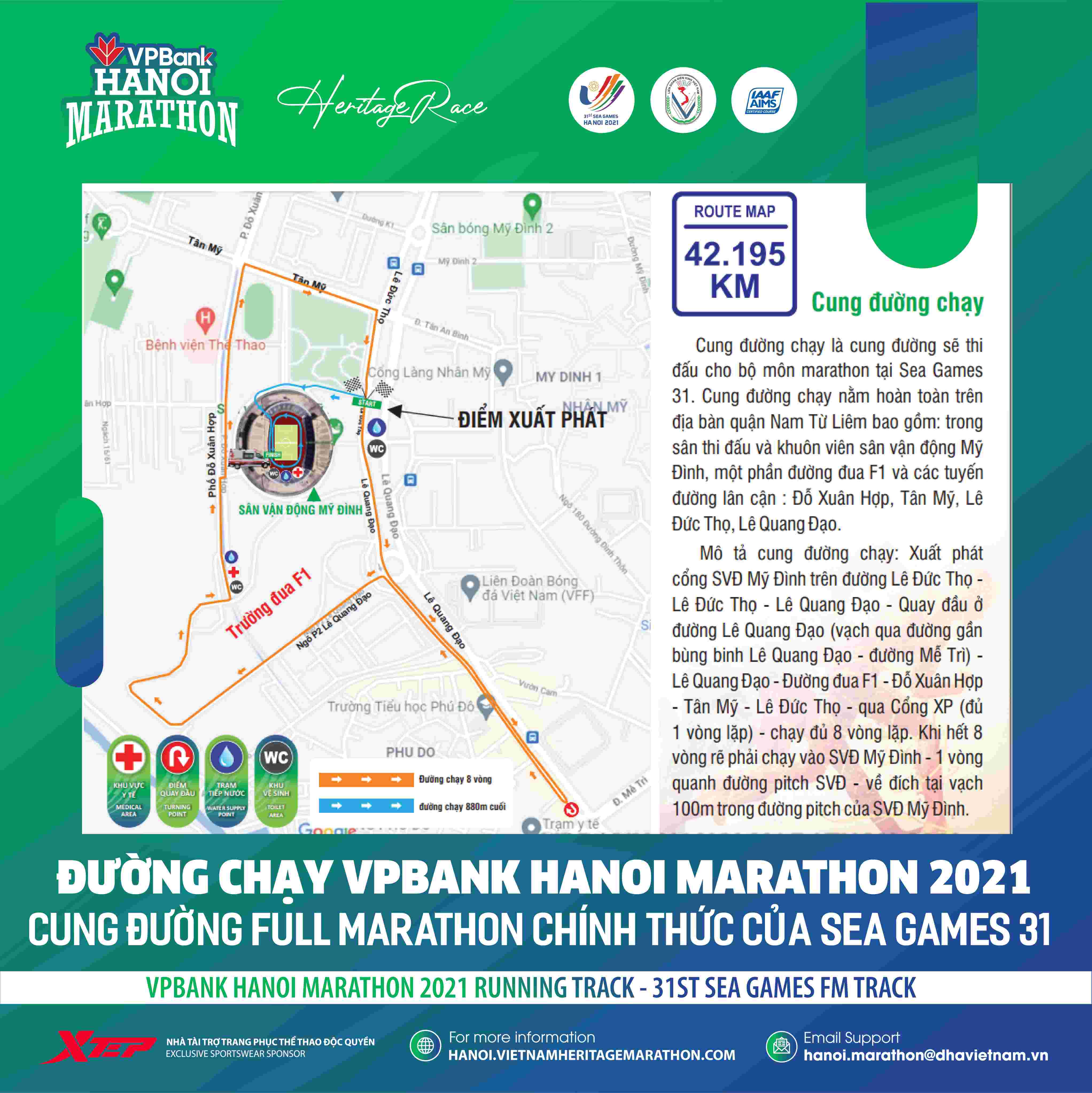 VPBank Hanoi Marathon 2021 Thiết Kế Đường Chạy Đặc Biệt