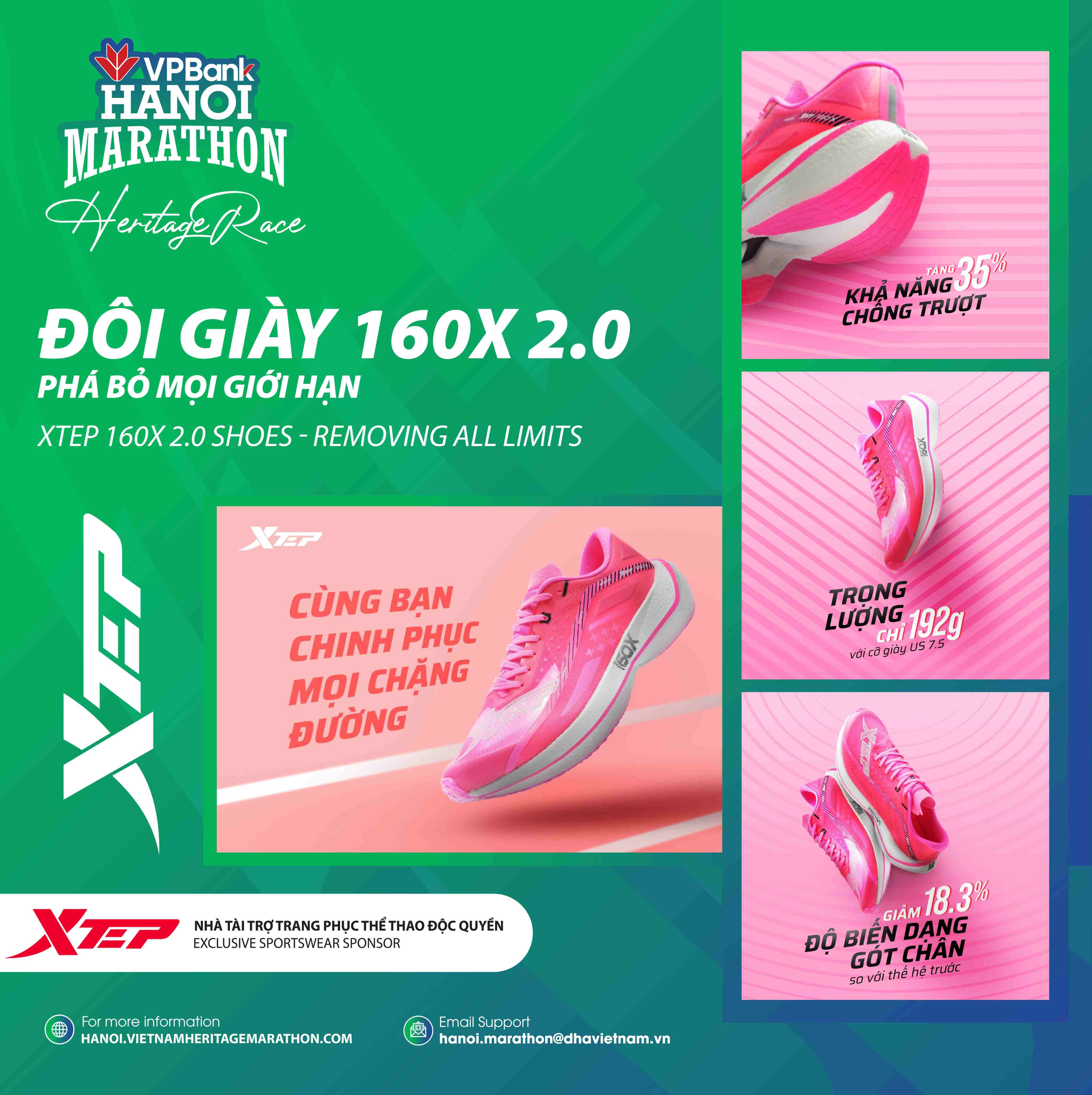 XTEP Brings 160x 2.0 Shoes To VPBank Hanoi Marathon 2021